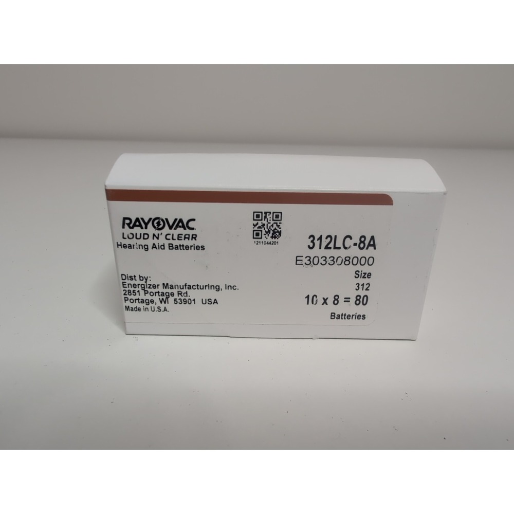 10 Pkgs Rayovac 312 Loud N Clear Hearing Aid Batteries 80 Batteries Exp Dec 26